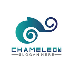 Chameleon logo design template. Vector illustration