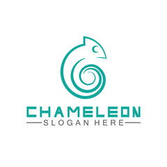 Chameleon logo design template. Vector illustration