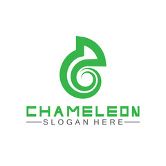 Chameleon logo design template. Vector illustration