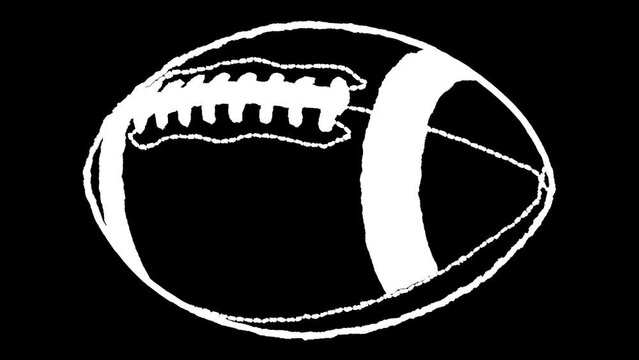 Wiggling American Football Drawing 2