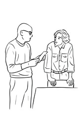 2 men meeting
general art illustration