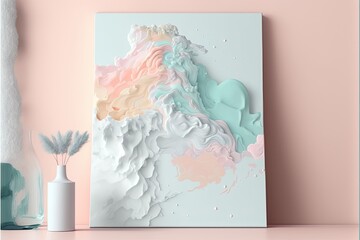 Illustration of pastel colors backgrounds - Created with generative ai Technology