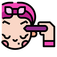 eyebrow filled outline icon