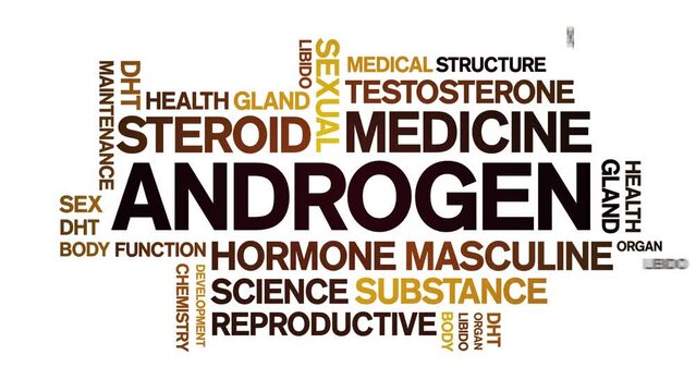 Androgen animated tag word cloud;text design animation kinetic typography seamless loop.