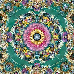 Generative symmetrical mandala art pattern