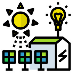solar filled outline icon