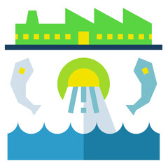 Wastewater flat icon