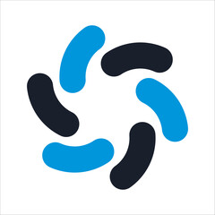 Blue and Black Business Logo