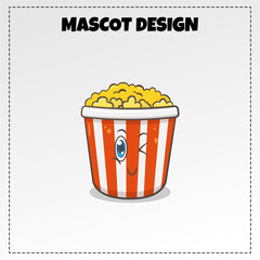 Food logo mascot illustration vector design