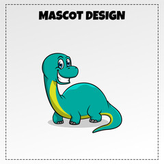 Vector logo brontosaurus mascot illustration vector design