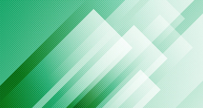 Green geometric abstract background overlap layer on bright space with diagonal lines decoration. Modern graphic design element striped style for banner, flyer, card, brochure cover, or landing page