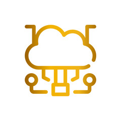 cloud sync gradient icon