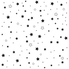 Star Pattern Background.pattern of star doodle.Star hand drawn.