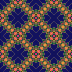 Vector geometric ornament in ethnic style. Seamless pattern with  abstract shapes, repeat tiles. Vintage retro texture. . Repeating pattern for decor, fabric,textile and fabric .