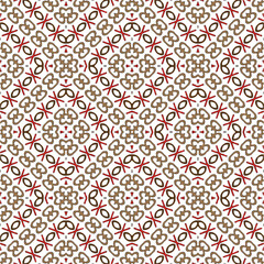 Vector geometric ornament in ethnic style. Seamless pattern with  abstract shapes, repeat tiles. Vintage retro texture. . Repeating pattern for decor, fabric,textile and fabric .