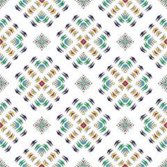 Vector geometric ornament in ethnic style. Seamless pattern with  abstract shapes, repeat tiles. Vintage retro texture. . Repeating pattern for decor, fabric,textile and fabric .