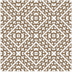 Vector geometric ornament in ethnic style. Seamless pattern with  abstract shapes, repeat tiles. Vintage retro texture. . Repeating pattern for decor, fabric,textile and fabric .