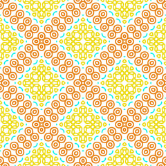Vector geometric ornament in ethnic style. Seamless pattern with  abstract shapes, repeat tiles. Vintage retro texture. . Repeating pattern for decor, fabric,textile and fabric .
