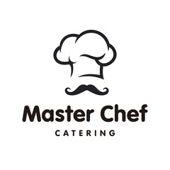 Master chef food restaurant logo design vector template.