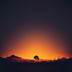 Fototapeta premium 2d Illustration of Minimalist Background