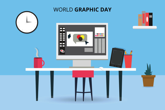 World graphics day vector life designer illustration