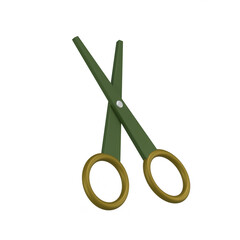 3d cosmetic scissors icon