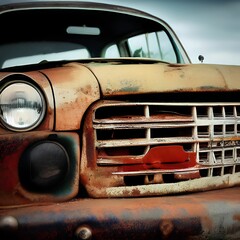 Fototapeta premium Old rusty car
