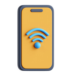 3d smartphone wifi icon