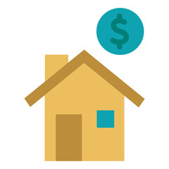 house sales flat icon