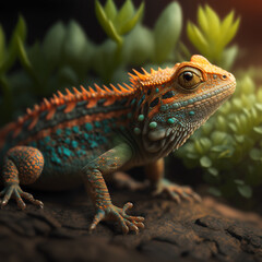 Fototapeta premium Illustration of a Lizard
