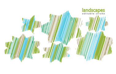 Vector linear composition, background, texture. Volumetric structure located in space. Artistic geometric background.