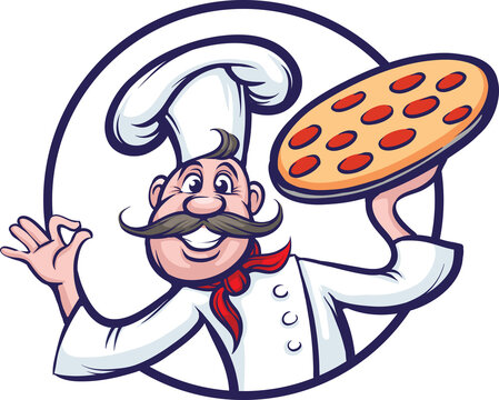 funny pizza chef - PNG image with transparent background