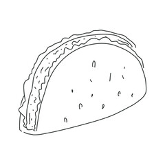 simple doodle line art fast food coloring book
