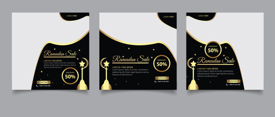 gradient ramadan sale social media post template