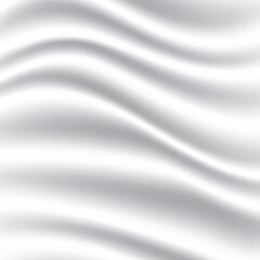 Abstract background of white fabric texture. Wallpaper luxury by soft curve of canvas and wave. Illustration background of white cloth and satin.