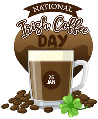 National Irish Coffee Day Banner Design