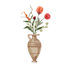 bouquet of red poppies