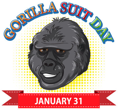 National Gorilla Suit Day Banner Design