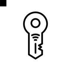 smart key icon line style vector