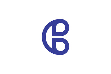Creative and minimalist letter C B logo design template on White background