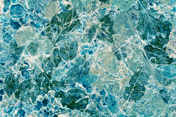 Glacier color manipulated fallen leaf shaped patchwork texture, looking like marble crack patterns.