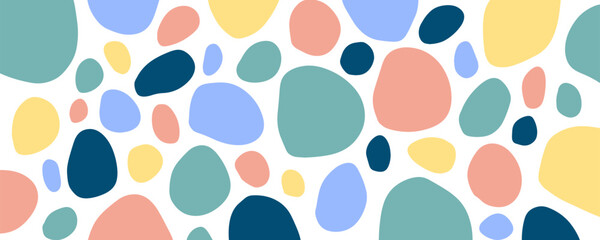 Abstract organic shape elements background design vector. Creative minimalist flat style art template.