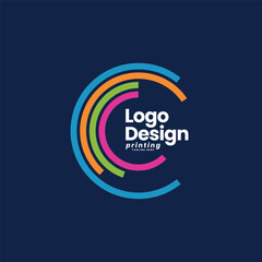 Digital print logo design template