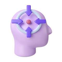 Concentration 3D Illustration Icon