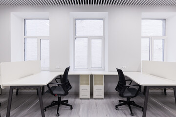Empty office after renovation with new furniture