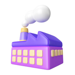 Factory 3D Illustration Icon