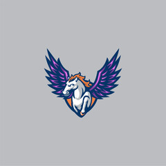 Pegasus Wings Mascot