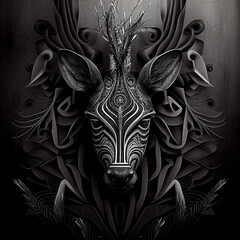 tribal zebra. Generative AI
