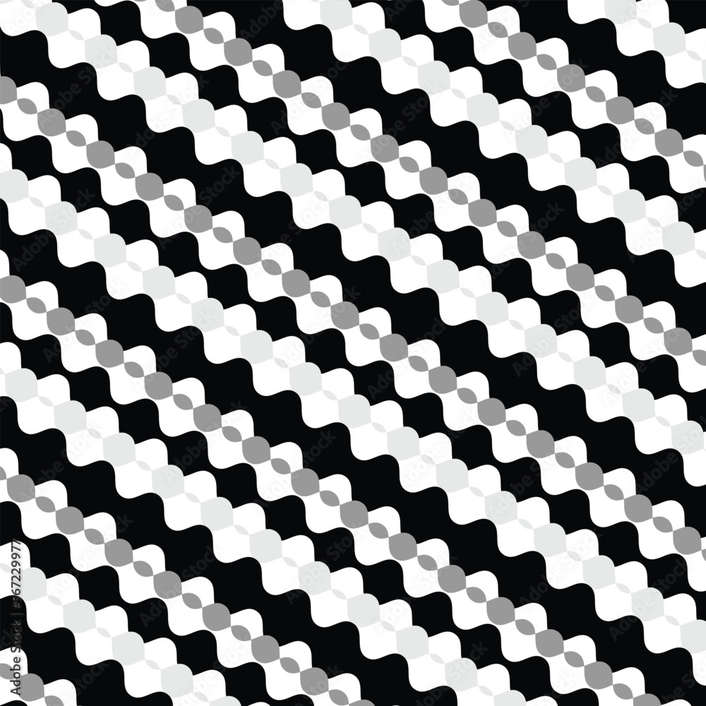 Poster wave stylish seamless pattern vector.