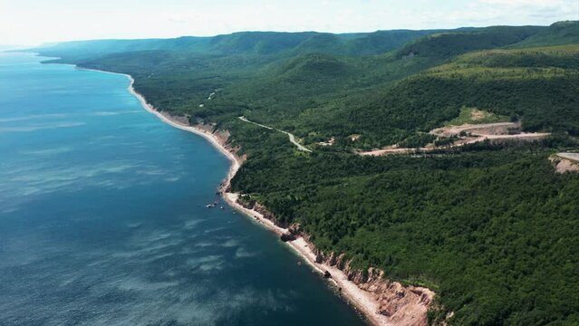 Cabot Trail, Nova Scotia - Drone Clip of the coastline